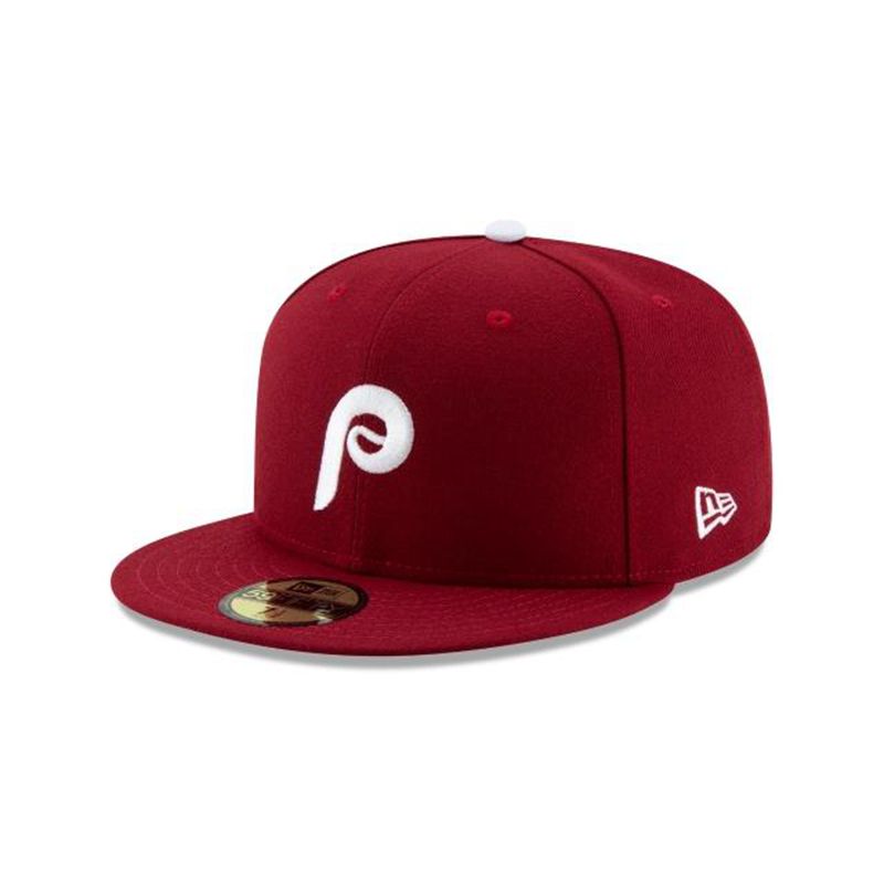 MLB Philadelphia Phillies Authentic Collection Alt 2 59Fifty Fitted (RJH7566) - Red New Era Caps